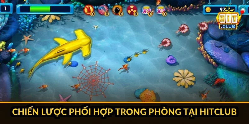 Sơ đồ phân vai 4 người chơi khi săn boss Hitclub